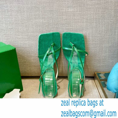 Bottega Veneta Tufted Insole Stretch Leather sandals Green 2021 - Click Image to Close