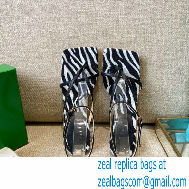 Bottega Veneta Tufted Insole Stretch Leather sandals Zebra Black 2021 - Click Image to Close