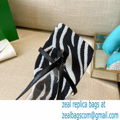 Bottega Veneta Tufted Insole Stretch Leather sandals Zebra Black 2021