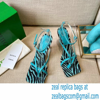 Bottega Veneta Tufted Insole Stretch Leather sandals Zebra Blue 2021 - Click Image to Close