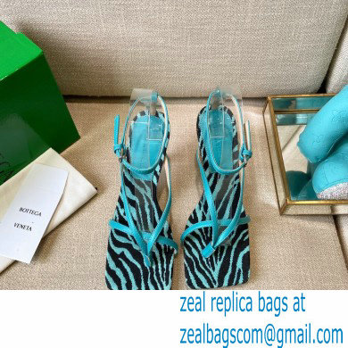 Bottega Veneta Tufted Insole Stretch Leather sandals Zebra Blue 2021