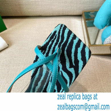 Bottega Veneta Tufted Insole Stretch Leather sandals Zebra Blue 2021