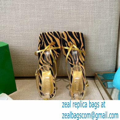 Bottega Veneta Tufted Insole Stretch Leather sandals Zebra Gold 2021 - Click Image to Close