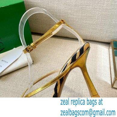 Bottega Veneta Tufted Insole Stretch Leather sandals Zebra Gold 2021