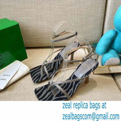 Bottega Veneta Tufted Insole Stretch Leather sandals Zebra Gray 2021 - Click Image to Close