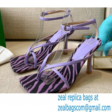 Bottega Veneta Tufted Insole Stretch Leather sandals Zebra Lavender 2021