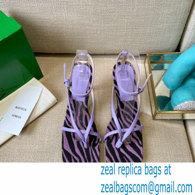 Bottega Veneta Tufted Insole Stretch Leather sandals Zebra Lavender 2021