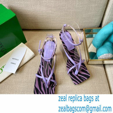 Bottega Veneta Tufted Insole Stretch Leather sandals Zebra Lavender 2021 - Click Image to Close