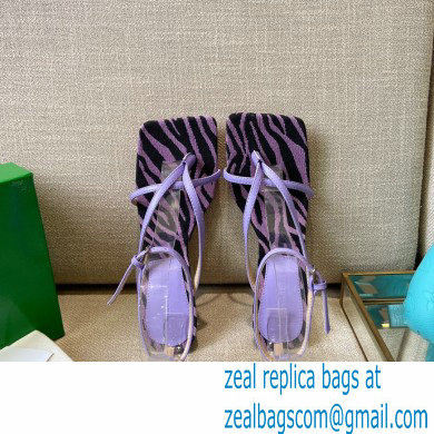 Bottega Veneta Tufted Insole Stretch Leather sandals Zebra Lavender 2021 - Click Image to Close