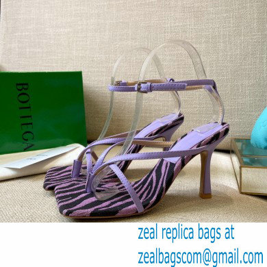 Bottega Veneta Tufted Insole Stretch Leather sandals Zebra Lavender 2021