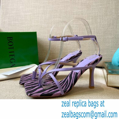 Bottega Veneta Tufted Insole Stretch Leather sandals Zebra Lavender 2021 - Click Image to Close