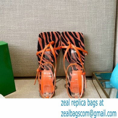 Bottega Veneta Tufted Insole Stretch Leather sandals Zebra Orange 2021