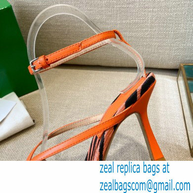 Bottega Veneta Tufted Insole Stretch Leather sandals Zebra Orange 2021