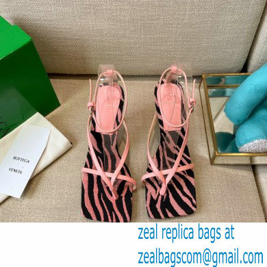Bottega Veneta Tufted Insole Stretch Leather sandals Zebra Pink 2021
