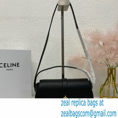 Celine CLUTCH ON STRAP Bag Black in Smooth calfskin