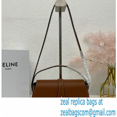 Celine CLUTCH ON STRAP Bag Brown in Smooth calfskin