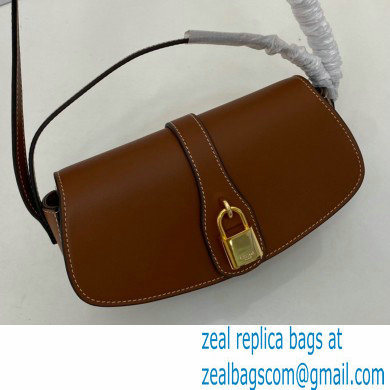 Celine CLUTCH ON STRAP Bag Brown in Smooth calfskin