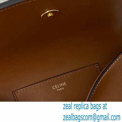 Celine CLUTCH ON STRAP Bag Brown in Smooth calfskin