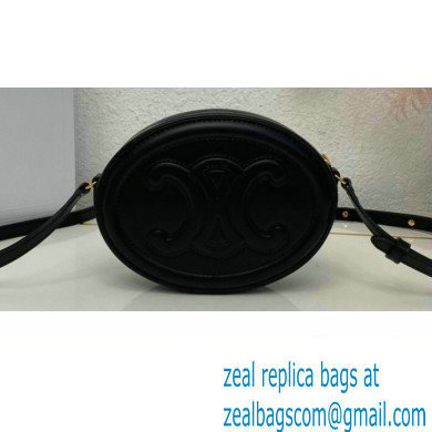 Celine CROSSBODY OVAL PURSE Bag Black in Smooth calfskin