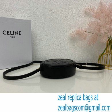 Celine CROSSBODY OVAL PURSE Bag Black in Smooth calfskin