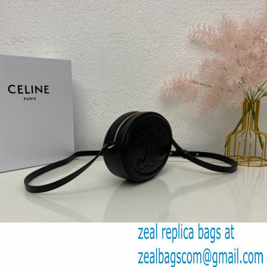 Celine CROSSBODY OVAL PURSE Bag Black in Smooth calfskin - Click Image to Close