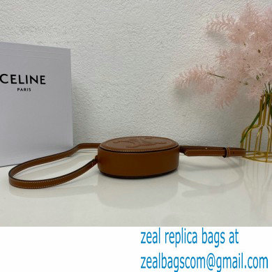 Celine CROSSBODY OVAL PURSE Bag Brown in Smooth calfskin