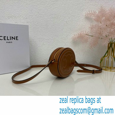 Celine CROSSBODY OVAL PURSE Bag Brown in Smooth calfskin - Click Image to Close