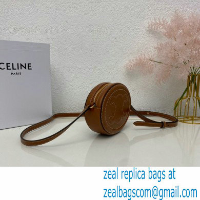 Celine CROSSBODY OVAL PURSE Bag Brown in Smooth calfskin