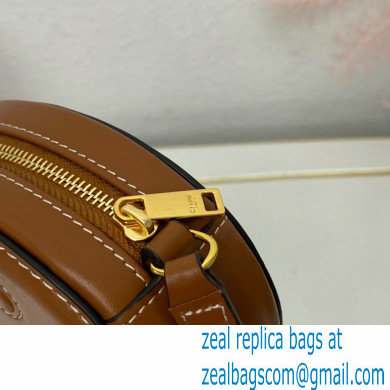 Celine CROSSBODY OVAL PURSE Bag Brown in Smooth calfskin