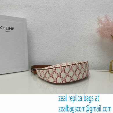 Celine Medium Ava Bag Pink in Triomphe Canvas and Calfskin