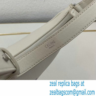 Celine Medium Ava Bag White in Smooth Calfskin with Celine Print