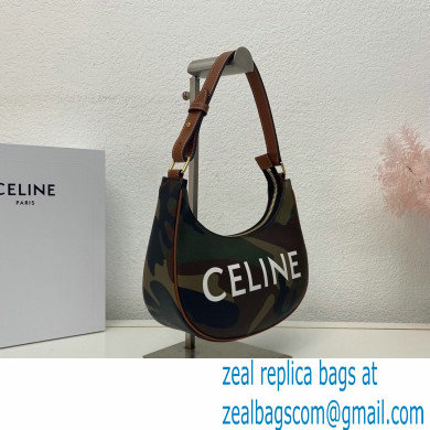 Celine Medium Ava Bag in Canvas with Camouflage and celine print