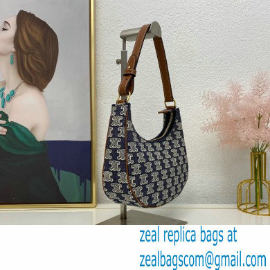 Celine Medium Ava Bag in Textile with Triomphe Embroidery - Click Image to Close