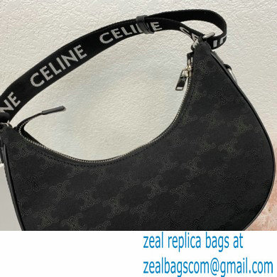 Celine Medium Ava Bag with Celine strap in Triomphe Jacquard and Calfskin