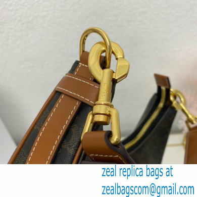 Celine Medium Strap Ava Bag Tan in Triomphe Canvas and Calfskin