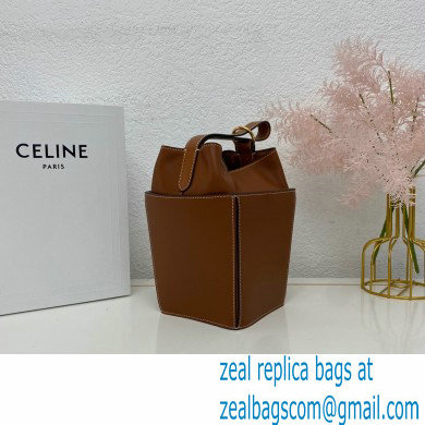 Celine STRAP BOX Bag Brown in Smooth calfskin