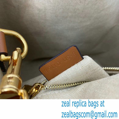 Celine Seau Marin Bucket Bag in Textile and Calfskin