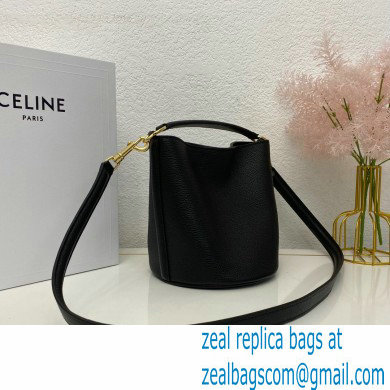 Celine Teen Bucket 16 Bag in Calfskin Black - Click Image to Close