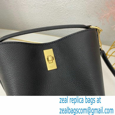 Celine Teen Bucket 16 Bag in Calfskin Black