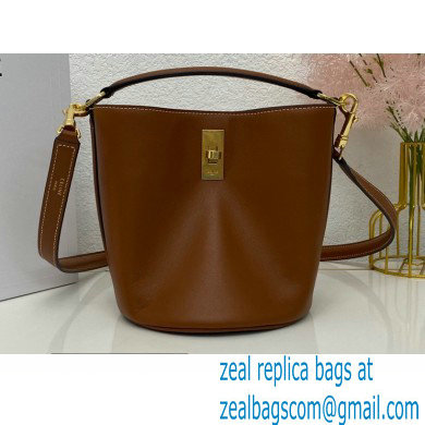 Celine Teen Bucket 16 Bag in Calfskin Brown