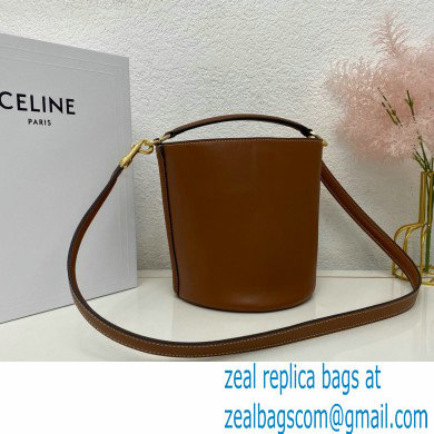 Celine Teen Bucket 16 Bag in Calfskin Brown - Click Image to Close