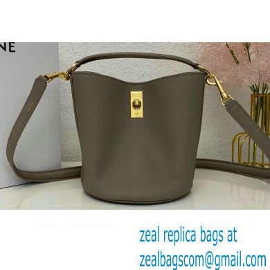 Celine Teen Bucket 16 Bag in Calfskin Gray - Click Image to Close