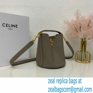 Celine Teen Bucket 16 Bag in Calfskin Gray