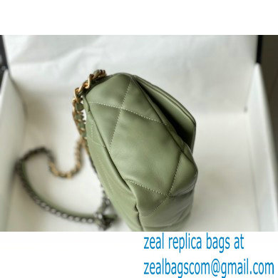 Chanel 19 Small Leather Flap Bag AS1160 army green 2021