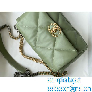 Chanel 19 Small Leather Flap Bag AS1160 army green 2021