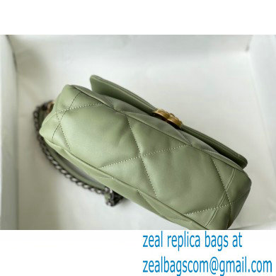 Chanel 19 Small Leather Flap Bag AS1160 army green 2021