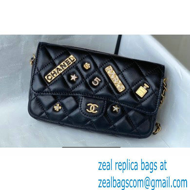 Chanel Charms Clutch With Chain Bag Black 2021