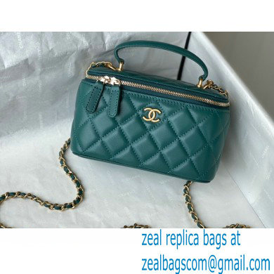 Chanel Lambskin Small Vanity with Chain Bag AP2199 Green 2021