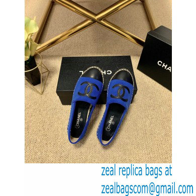 Chanel Plush CC Logo Espadrilles G29762 Blue 2022