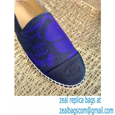 Chanel Printed Fabric CC Logo Espadrilles G29762 Black/Purple 2022